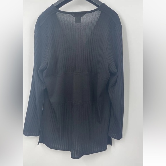 Misook Knit Acrylic Black Cardigan Top Sz Large L - Picture 6 of 6